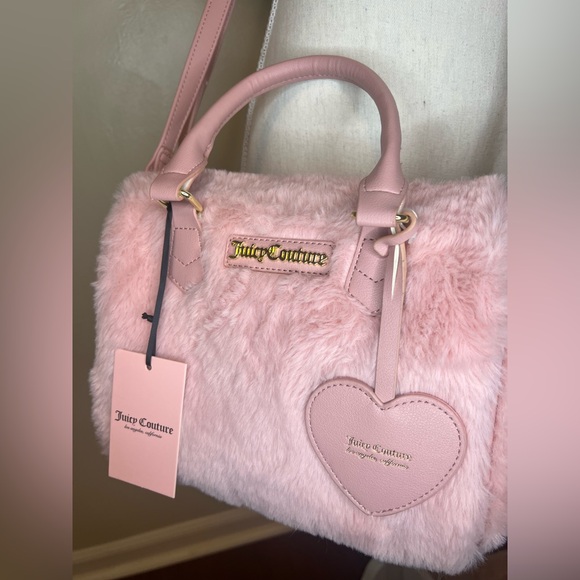 Juicy Couture Faux Fur Taffy Satchel NWT - Picture 3 of 8